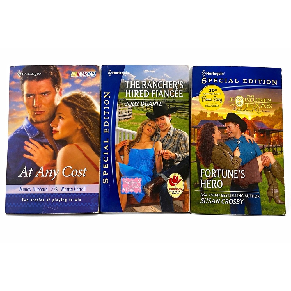 Harlequin Special Edition Romance 3 PB Lot At Any Cost+Rancher’s+Fortune ExLib